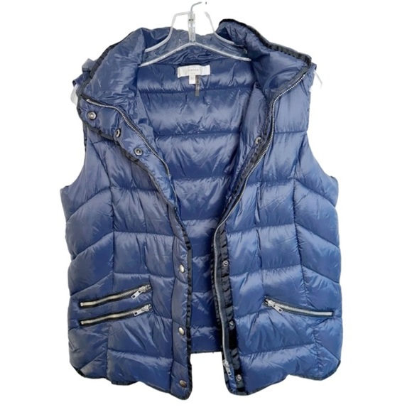 Entro Navy Hooded Puffer Vest Medium - Picture 4 of 15